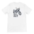 Ride It Like You Stole It. CFMOTO — off-bike adventure-rider tee by ADVTEES
