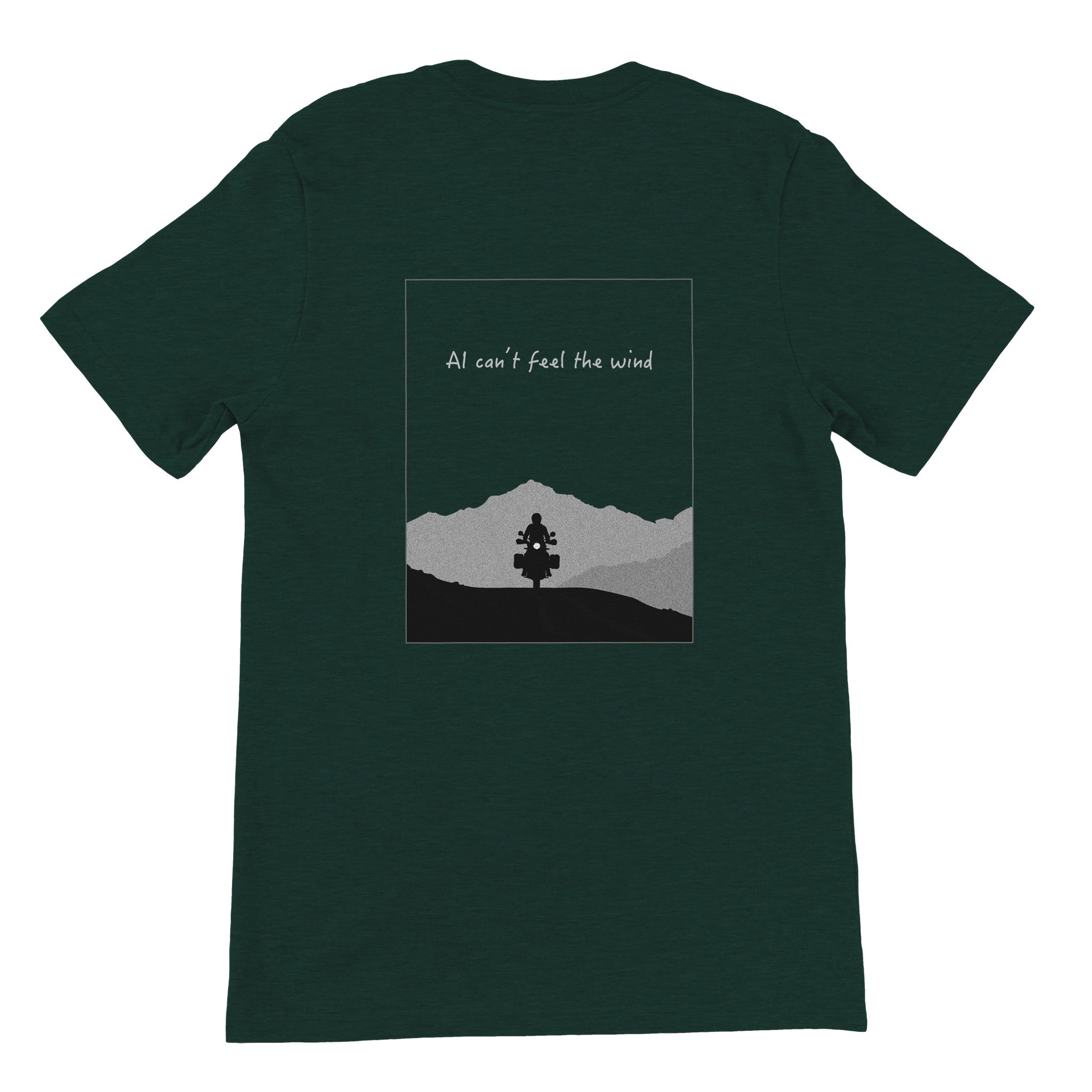 AI Can't Feel The Wind — off-bike adventure-rider tee by ADVTEES