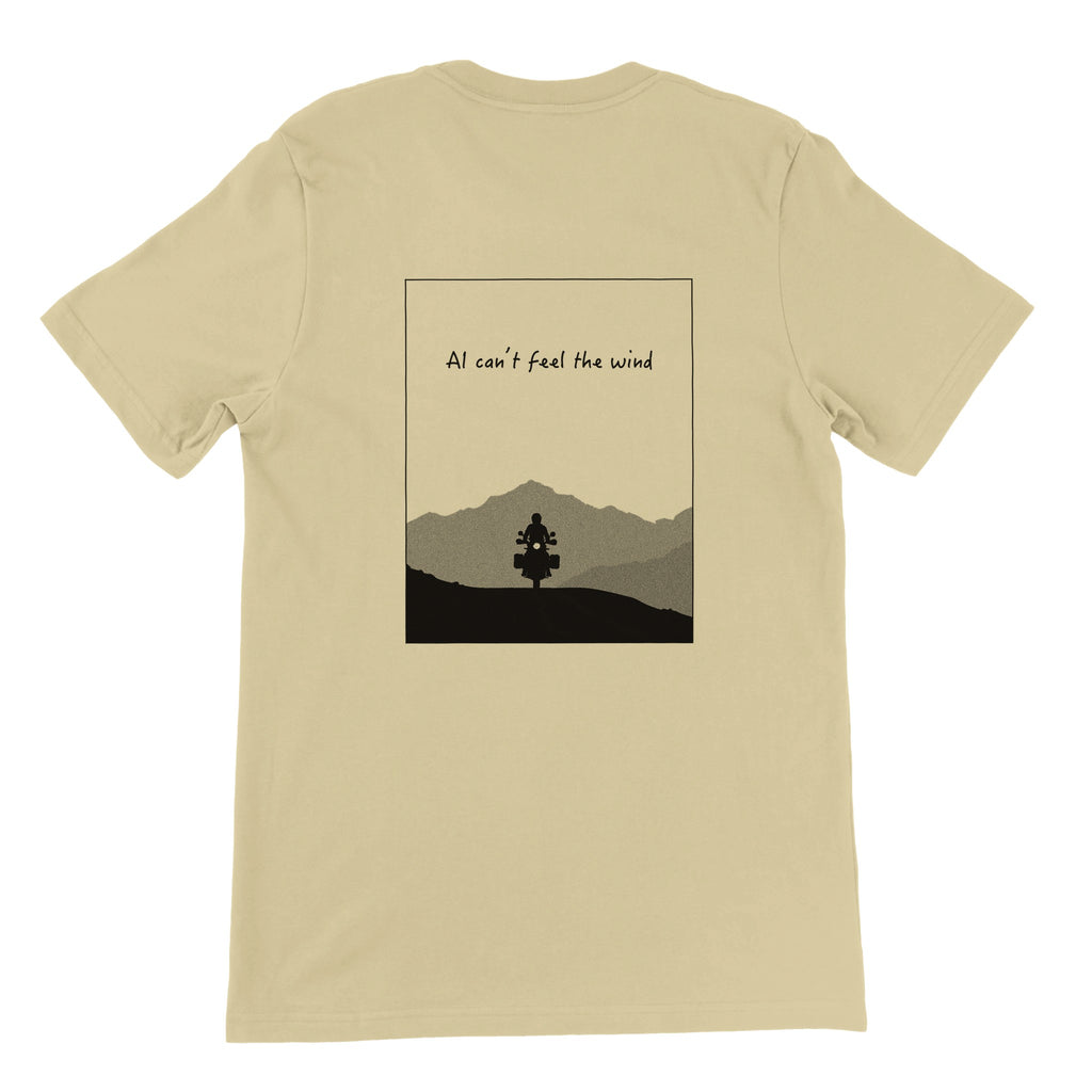 AI Can't Feel The Wind — off-bike adventure-rider tee by ADVTEES