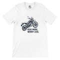 Ride More, Worry Less. Royal Enfield Himalayan — off-bike adventure-rider tee by ADVTEES