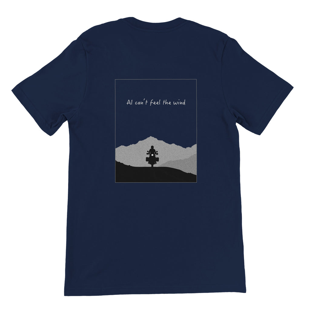 AI Can't Feel The Wind — off-bike adventure-rider tee by ADVTEES