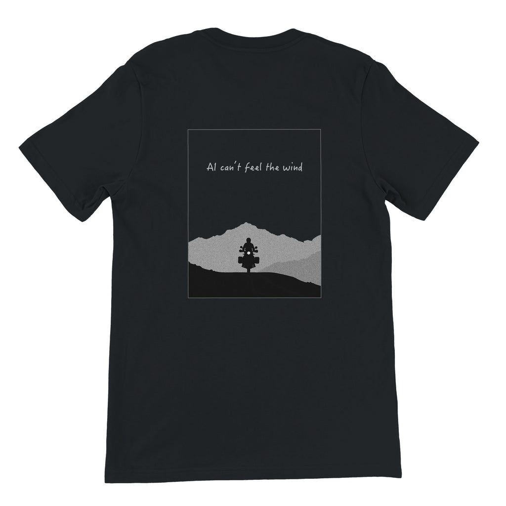 AI Can't Feel The Wind — off-bike adventure-rider tee by ADVTEES