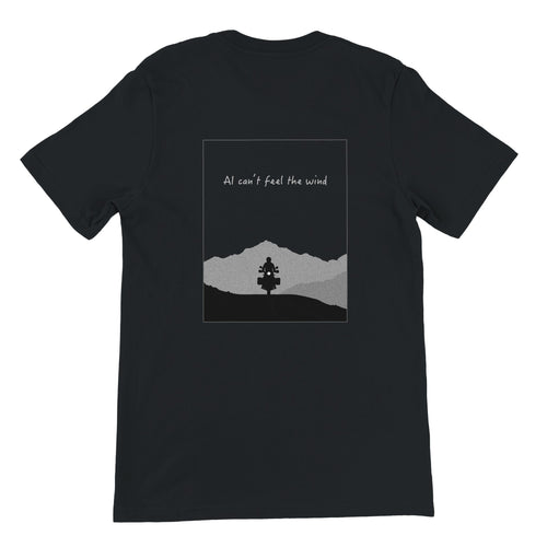 AI Can't Feel The Wind — off-bike adventure-rider tee by ADVTEES